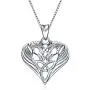 Angel caller Horse Necklace Sterling Silver Celtic Knot Love Heart Horse Head Pendant Necklace Jewelry Gifts for Women Girls, 18'' Angel caller Horse Necklace Sterling Silver Celtic Knot Love Heart Horse Head Pendant Necklace Jewelry Gifts for Women Girls, 18''