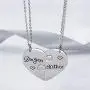 MZC Jewelry Matching Mother Daughter Necklace Set of 2 Heart Neckalce for Mother Mom Gift