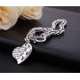 LIKGREAT Vintage Amulet Wiccan Star Majoras Mask Bracelet for Men Women with Wheat Link