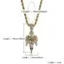 KOSMOLING Fashion Jewelry Gifts Full Pave Bling Cubic Zirconia Angel Pendant 18K Real Gold Plated Iced Out Necklaces Hip Hop