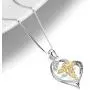 YFN 925 Sterling Silver Caduceus Angel Nursing Themed Pendant Necklace 18''