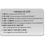WUSUANED Motivational Gift 7 Rules of Life Quote Wallet Insert Card Inspirational Quote Jewelry Encouragement Gift WUSUANED Motivational Gift 7 Rules of Life Quote Wallet Insert Card Inspirational Quote Jewelry Encouragement Gift