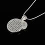 Skyrim The Prayer of Jabez Two Coins Budda Words Engraved Pendant Necklace Jewelry for Men and Women