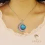 Beautiful Season DIY Blue Moon Celtic Triquetra Necklace Pendant Silver Plated Charm Moon Jewelry Triquetra Pagan Necklace