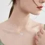 Waysles Heart Necklace, Opal Necklace for Women Heart Necklace Lot Pendant I Love You Jewelry Romantic Gift for Girlfriend Wife Mother Birthday Valentines Day
