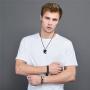 U7 Shark/Fish/Dolphin Pendant Animal Jewelry Men Boys Necklace with Stainless Steel/Gold/Black Gun Plated/925 Sterling Silver Chain