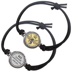 Spirit Lala Vintage Queen Bee Reversible Stretch Bracelet with Gift Box