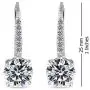 LeCalla Sterling Silver Jewelry Leverback Earring for Women LeCalla Sterling Silver Jewelry Leverback Earring for Women