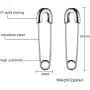 Gold Plated Stainless Steel Stylish Cartilage Earrings Punk Goth Safety Pin Earrings for Women Girl Gold Plated Stainless Steel Stylish Cartilage Earrings Punk Goth Safety Pin Earrings for Women Girl