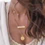 MyNameNecklace Personalized Bar Necklace Engraved Name Necklace Nameplate Bar-Christmas Jewelry Gift- Women Custom Pendant
