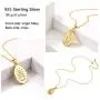 U7 Virgin Mary Necklace & Chain 22'' 18K Gold Plated Women/Men Christian Jewelry Cross Miraculous Medal Pendant Necklace, with Free Engraving Service