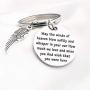 FUSTMW Memorial Keychain Sympathy Gift Loss Jewelry Remembrance Gift in Memory of Loved One May The Winds of Heaven Blow Softly