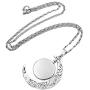 BELUCKIN Triple Moon Goddess Pendant Necklace Earring Beacelet Set Pentacle Wiccan Jewelry for Women