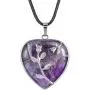 rockloud Natural Healing Crystal Necklace Heart Shape Love Stone Pendant Chakra Reiki Jewelry for Women and Men rockloud Natural Healing Crystal Necklace Heart Shape Love Stone Pendant Chakra Reiki Jewelry for Women and Men