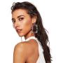 Colorful Rhinestone Square Hoop Earrings Hollow Circle Crystal Earrings Dangle for Women Girls Jewelry Gifts(01)