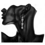 WAINIS 8 Pairs Classic Dangle Drop Earrings for Women Simple Double Twist Long Thread Fashion Silver Plated Earring Jewelry