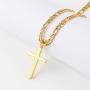 FZTN Jewelry Gold Figaro Link Chain Necklace for Men Women & Teens Boys 18K Gold Plated Stainless Steel Necklace,Fashion Jewelry,Wear Alone or with Pendant,18-26 Inch