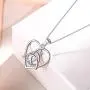 EVER FAITH Celtic Necklace 925 Sterling Silver Good Luck Vintage Irish Heart Triangle Knot Pendant Birthday Gift for Women EVER FAITH Celtic Necklace 925 Sterling Silver Good Luck Vintage Irish Heart Triangle Knot Pendant Birthday Gift for Women