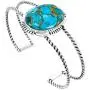 Turquoise Bracelet Sterling Silver 925 & Genuine Copper-Infused Matrix Turquoise (Choose Style)