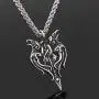 GuoShuang Men 316L Stainless Steel Viking Odins Raven Amulet in Thors Pendant Necklace