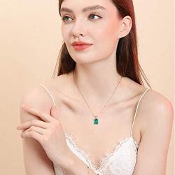 TOUPOP Birthday Gifts for Women s925 Sterling Silver Rose Gold Plated Choker Necklace with Square Cut Birthstone Gifts for Women Girls Birthday Mom