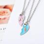 Lanqueen Unicorn Best Friend Necklace BFF Engraved Friendship Jewelry for 2 Friends Sisters Girls Birthday Gifts