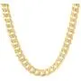 PORI JEWELERS Mens Yellow Gold 5.5mm - 8mm Plated Sterling Silver Cuban Chain, 18-30 Inches PORI JEWELERS Mens Yellow Gold 5.5mm - 8mm Plated Sterling Silver Cuban Chain, 18-30 Inches