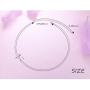 S925 Sterling Silver Jewelry Sideways Cross Choker Necklace