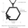 beautlace Honeycomb Hexagon Necklaces 18K Gold/Silver/Black Gun Plated with Honey Bee Pendant Charm Jewelry Gifts for Men and Women KP0128