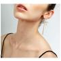 Punk Simple Style Gold/Silver Plated Lightning Long Exaggerated Square Geometric Stick Drop Dangle Earring for Women