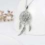 Trishula Dream Catcher Necklaces, 925 Sterling Silver Flower Dream Catchers Pendant Charm Jewelry for Mothers Day Gifts