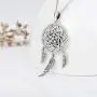 Trishula Dream Catcher Necklaces, 925 Sterling Silver Flower Dream Catchers Pendant Charm Jewelry for Mothers Day Gifts Trishula Dream Catcher Necklaces, 925 Sterling Silver Flower Dream Catchers Pendant Charm Jewelry for Mothers Day Gifts