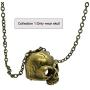 ApinJe Detachable Steampunk Skull Pendant Glass Bottle Necklace Skeleton Spider Hallowenn Decoration Costume Jewelry