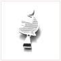 Nsitbbuery Hip Hop Night Club Bar Zircon Boxing Shark Pendant Stainless Steel Chain Necklace