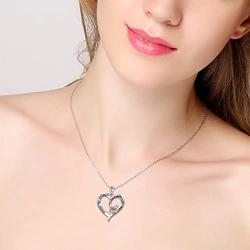 Sister Gift 925 Sterling Silver Always My Sister Forever My Friend Love Heart Engraved Sister Necklace, 18 inches