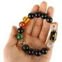 Goldenlight Five-Element Feng Shui Obsidian Wealth Porsperity Bracelet,Attract Wealth and Good Luck, Gift Box Included