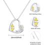 Waysles Daisy Flower Necklace for Women 925 Sterling Silver Heart Sunflower Necklace Jewelry Cubic Zirconia Birthday Gifts for Mother Girlfriend