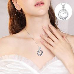Rose Flower Necklace Sterling Silver Love Jewelry Gifts for Mom Wife Grandma Girlfriend on Birthday Anniversary