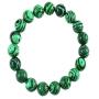 SIMECO JEWELRY Malachite Crystal Green Beads Bracelet The Anti-Anxiety Bracelet Adjustable Elasticity Brings Luck Wealth Handmade Bracelet 7.5 inch (8 mm Bead)
