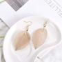 UMTNOR Natural Real Leaf Earrings Filigree Unique Evergreen Dipped Genuine Leaf Drop Dangle Gold Silver Rose Gold Earrings for Women Girls Jewelry Gifts