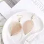 UMTNOR Natural Real Leaf Earrings Filigree Unique Evergreen Dipped Genuine Leaf Drop Dangle Gold Silver Rose Gold Earrings for Women Girls Jewelry Gifts