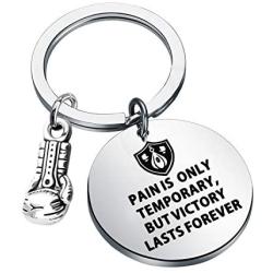 WSNANG Boxing Gift Pain is Only Temporary But Victory Lasts Forever Keychain Inspirational Quote Boxing Glove Keychain Boxing Lovers Gift Boxer Fan Gift Sport Lover Gift