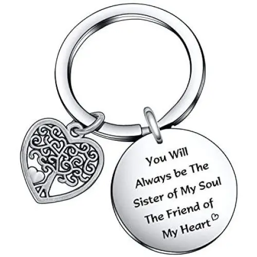 Sister Jewelry, Best Friend Keychain, Christmas Day Gift Wedding Birthday Gift