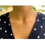 Moris Paperclip Link Chain Necklace Bracelet Set for Women Girls 18K Gold Plated Birthday Gift