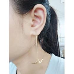 NOUMANDA Fashion Charm Dinosaur Dangle Earrings Long Ear Line Cute Tiny Animal Jewelry for Women Girls