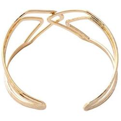 SENFAI Women Character Wide Hollow Cuff Bangles Statement Jewelry Punk Copper Opening Bangle Bracelets