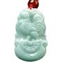 c1lint7785631 Boutique Jadeite Hisui Jade Grade A Gemstone Zodiac Made Horoscope Animal Sign Necklace Pendant Amulet