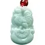 c1lint7785631 Boutique Jadeite Hisui Jade Grade A Gemstone Zodiac Made Horoscope Animal Sign Necklace Pendant Amulet