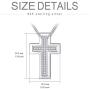 SOULMEET Matching Cross Sterling Silver Couple Necklace with Diamond Cut Round Cubic Zirconia Always Be with You Cross Faith Jewelry Gift Idea
