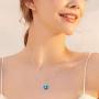 FORECHIC 925 Sterling Silver Birthstone Necklaces for Women Heart Pendant Necklaces for Women Birthday